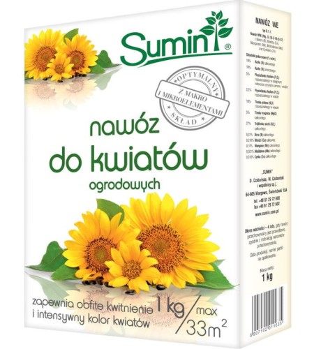 Przejdź do produktu Nawóz do kwiatów ogrodowych 1 kg Sumin