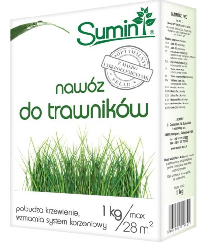 Przejdź do produktu Nawóz do trawników 1 kg Sumin