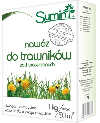 Przejdź do produktu Nawóz do trawników zachwaszczonych 1 kg Sumin