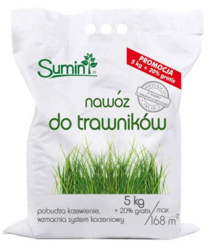 Przejdź do produktu Nawóz do trawników optymalny skład 5 kg +1 kg gratis Sumin