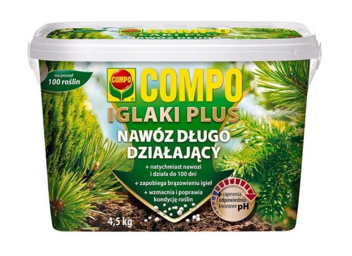 Przejdź do produktu Nawóz do iglaków IGLAK PLUS długo działający 4,5 kg Compo