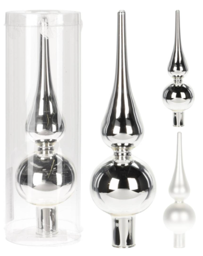 Przejdź do produktu Czub na choinkę srebrny 20cm 910913