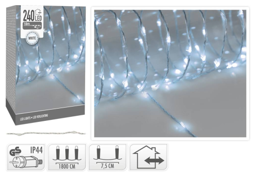 Przejdź do produktu Lampki choinkowe białe 240 LED 973437
