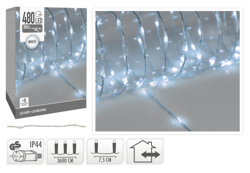 Przejdź do produktu Lampki choinkowe białe 480 LED 973451