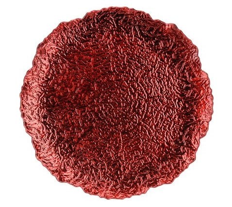 Przejdź do produktu Talerz ozdobny czerwony patera  33cm 374446