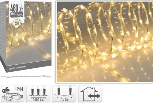 Przejdź do produktu Lampki choinkowe 480 Led biały ciepły 973536