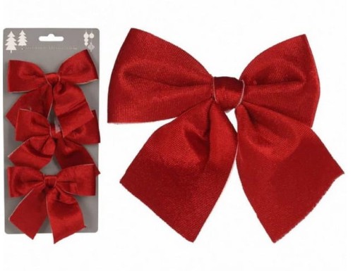 Przejdź do produktu Kokarda na choinkę świąteczna 11 cm  3 szt. 898976