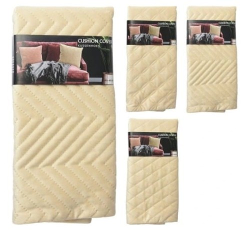 Przejdź do produktu Poszewka dekoracyjna na poduszkę 45x45 beżowa 956096