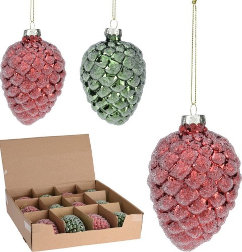 Przejdź do produktu Ozdoba wisząca szyszka 10 cm 12 szt 359092