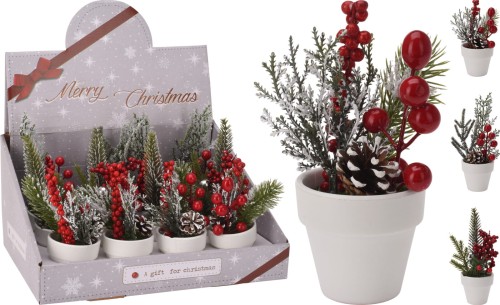 Przejdź do produktu Stroik świąteczny w białej osłonce 15 cm 239721
