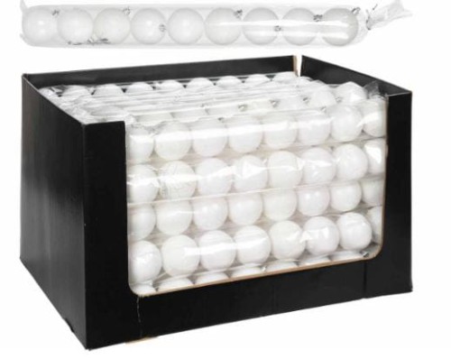Przejdź do produktu Bombki plastikowe białe 9szt 6cm 726811