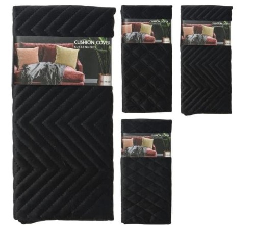 Przejdź do produktu Poszewka dekoracyjna na poduszkę 45x45 czarna 956263