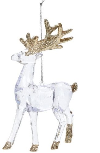 Przejdź do produktu Zawieszka na choinkę jeleń złoty 14cm 855757