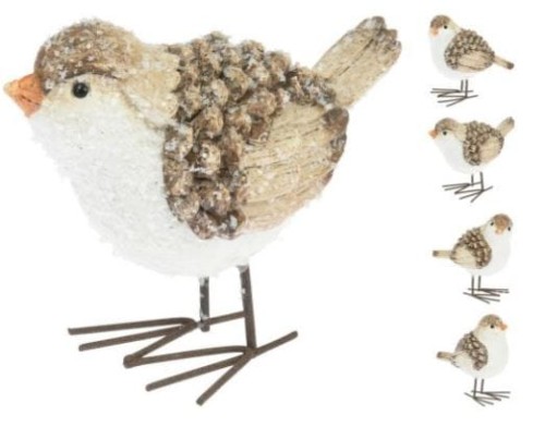 Przejdź do produktu Figurka ptak zimowa ozdoba 8x10 cm 868795