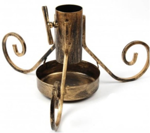 Przejdź do produktu Stojak na choinkę metalowy z pojemnikiem na wodę złoty 868