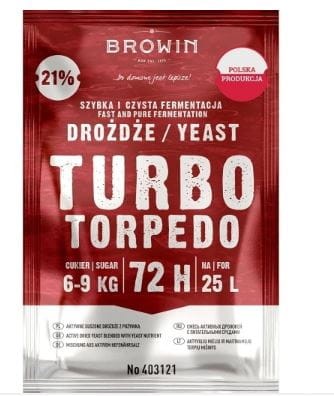 Przejdź do produktu Drożdże gorzelnicze turbo 21% 25L 72H 403121 BROWIN  