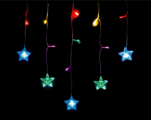 Przejdź do produktu Kurtyna led na baterie 14 LED multikolor 1m 10-601