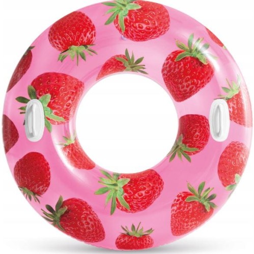 Przejdź do produktu Dmuchane koło do pływania różowe truskawka 107cm Intex 56261