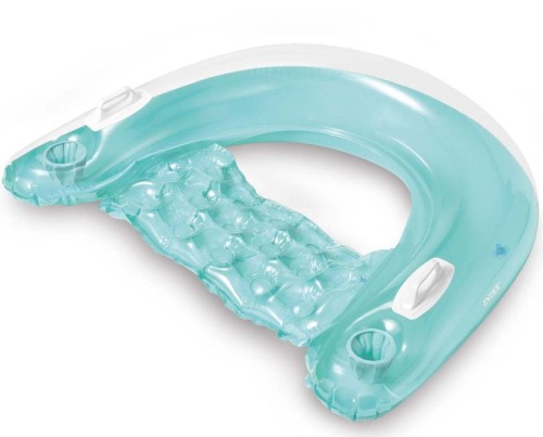 Przejdź do produktu Fotel dmuchany do basenu z uchwytami Intex 58859 niebieski