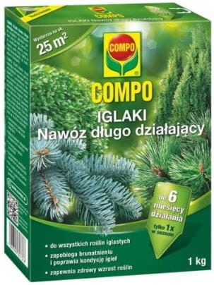 Przejdź do produktu Nawóz do iglaków 6 miesięcy długo działający Compo 1kg