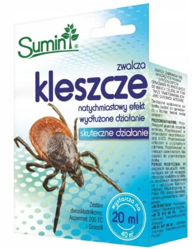 Przejdź do produktu Oprysk na komary kleszcze 40 m2 Shot 2x20ml Sumin