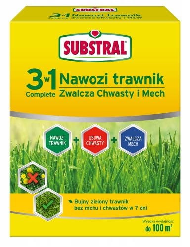 Przejdź do produktu Nawóz zwalcza chwasty mech w trawie 3w1 3,6kg Substral antymech