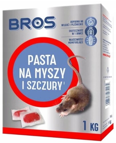 Przejdź do produktu Pasta na myszy i szczury 1kg Bros