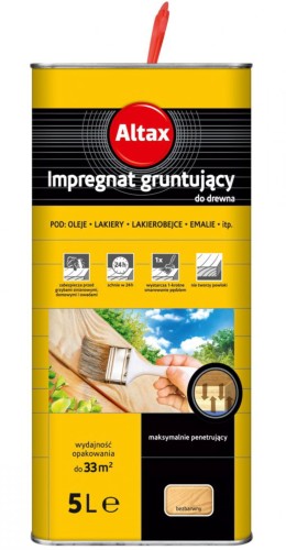 Przejdź do produktu Impregnat do drewna gruntujący bezbarwny 5l penetrin altax