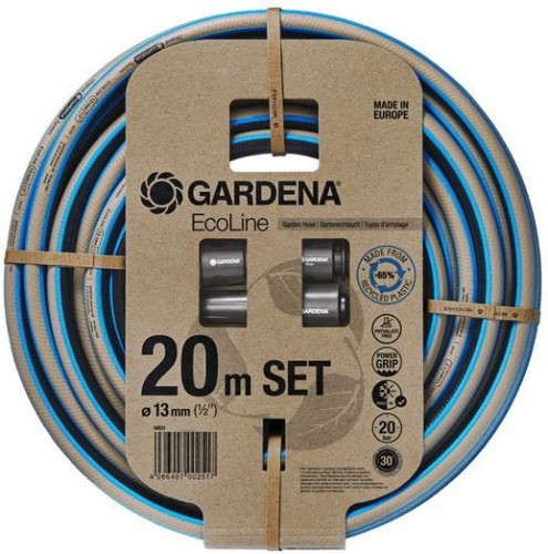 Przejdź do produktu Wąż ogrodowy 1/2 20m Ecoline + złączki Gardena 18931