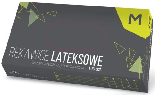 Przejdź do produktu Rękawiczki lateksowe M 100szt rękawice medyczne