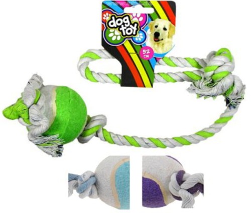 Przejdź do produktu Piłka na sznurze zabawka dla psa 52cm 008351
