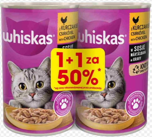 Przejdź do produktu Whiskas mokra karma kota z kurczakiem 2x400g