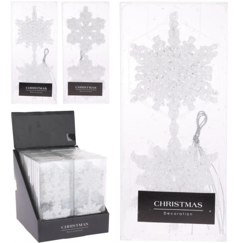 Przejdź do produktu Płatek śniegu akrylowy 7,5 cm 4 szt 244053