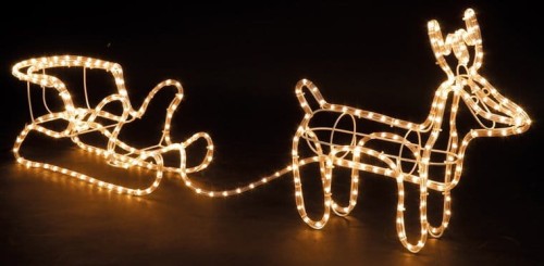 Przejdź do produktu Renifer z saniami led do ogrodu domu 97cm 978912