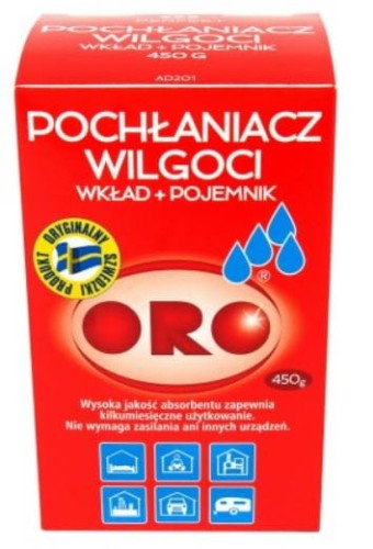 Przejdź do produktu Pochłaniacz wilgoci 450g na pleśń wilgoć ORO 5156