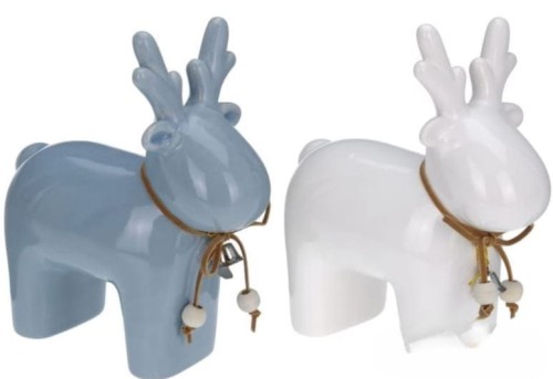 Przejdź do produktu Figurka renifer ceramiczny 15cm  337130 ozdoba świąteczna