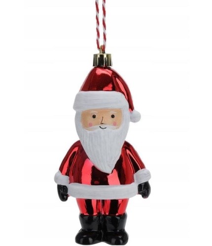 Przejdź do produktu Ozdoba wisząca zawieszka na choinkę bombka Mikołaj 12 cm 413879