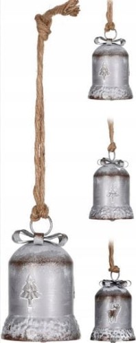Przejdź do produktu Dzwonek metalowy bożonarodzeniowy 12cm 927638