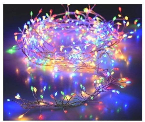 Przejdź do produktu Lampki 960 led mix srebrny drucik ryż cluster 9,6m 327274
