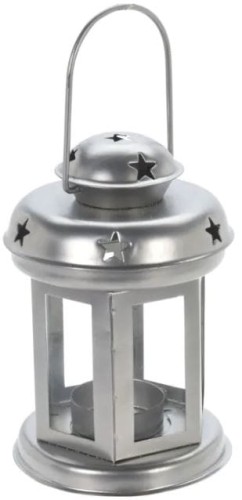 Przejdź do produktu Latarnia lampion na tealight srebrna  14 cm 624718
