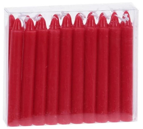 Przejdź do produktu Świece dekoracyjne czerwone 10 cm 20 szt 626421
