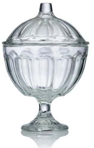 Przejdź do produktu Szklany słoik na nodze na słodycze 14x10 cm cukiernica 836920