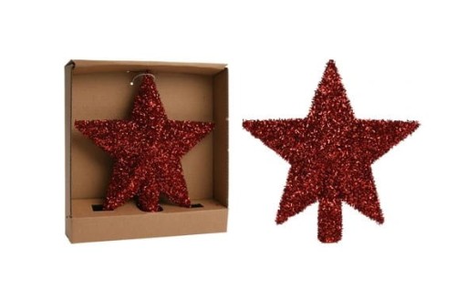 Przejdź do produktu Gwiazda czerwona na choinkę czub 20 cm 731416