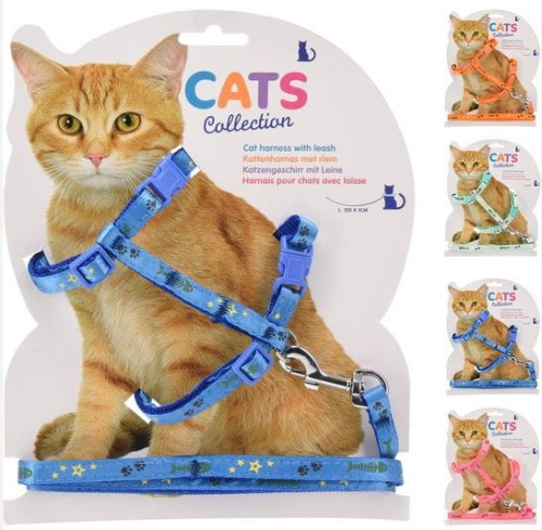 Przejdź do produktu Szelki dla kota ze smyczą 120 cm 822312