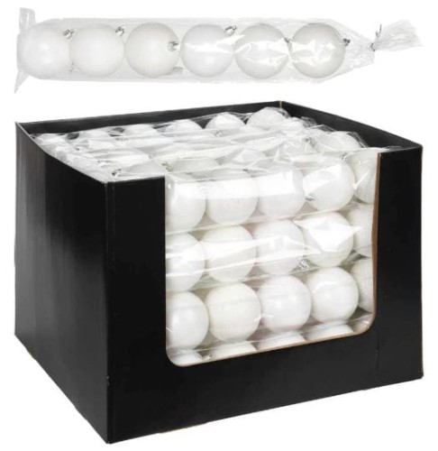 Przejdź do produktu Bombki plastikowe białe 7cm 6szt 871092