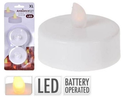 Przejdź do produktu Świeca tealight led 2 szt. 5,8 cm 195477