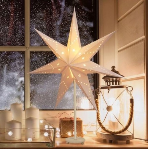 Przejdź do produktu Lampa dekoracyjna gwiazda 45cm ozdoba świąteczna stojąca 740333