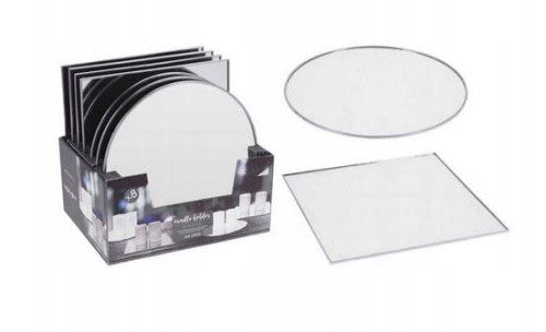 Przejdź do produktu Podstawka lustrzana 25 cm srebrna pod świecę 655821