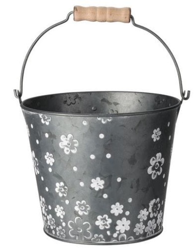 Przejdź do produktu Osłonka na doniczkę ocynkowana 17 x 14 cm 496728