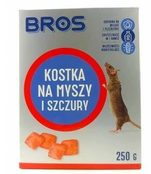 Przejdź do produktu Kostka na myszy i szczury 250 g trutka na gryzonie